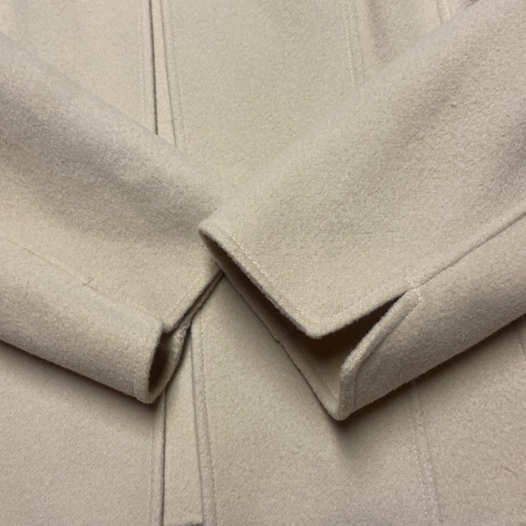 Talbots 100%Wool Open Front Cardigan Blazer Jacket Biege Tan unlined Women’s 8P - Picture 7 of 12